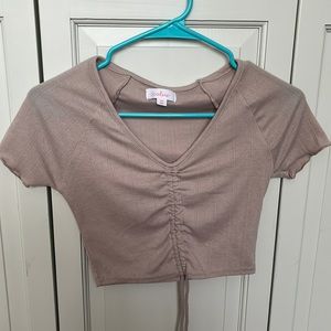 Tan crop top